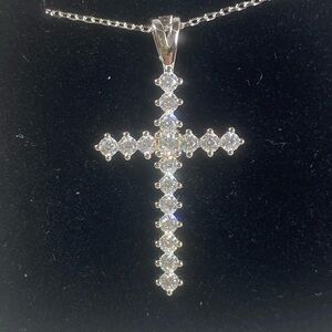 Sterling Silver Cubic Zirconia Cross Pendant
